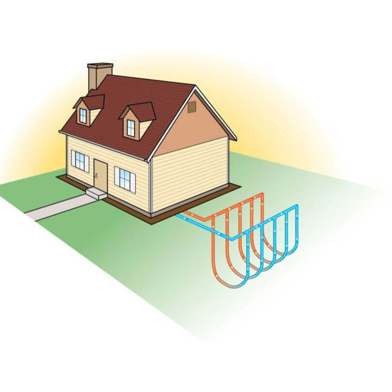 image of a house with ground source heat pumps image of a house with ground source heat pumps