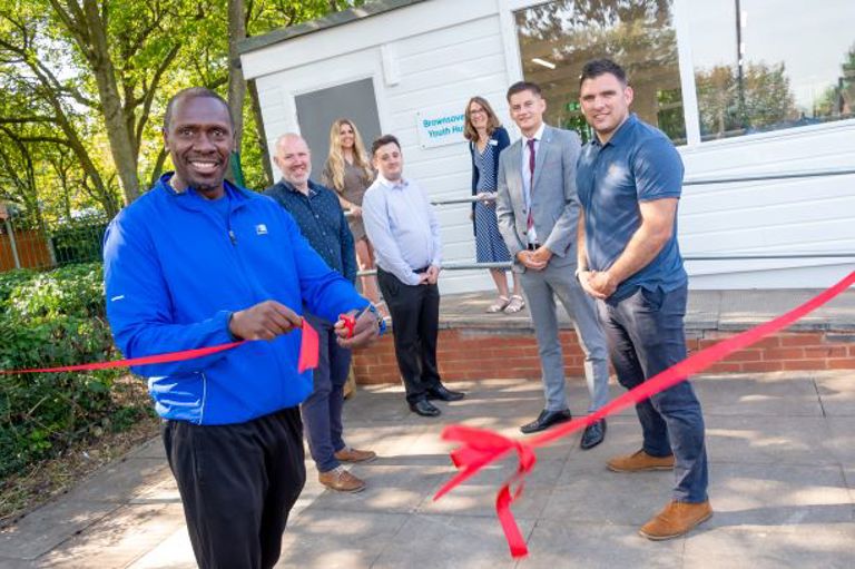 (l to r) Kevin Brookes, On Track Co-ordinator, Rugby Borough Council, Craig Wilcockson Group People and Strategy Director at Orbit, Chloe Cripps from Fortem, Mike Jennings from Fortem, Pippa Reeve Placemaking & Partnerships Manager at Orbit, Kieran Pepper from Fortem and Paul Ward from Fortem Kevin Brookes, On Track Co-ordinator, Rugby Borough Council, Craig Wilcockson Group People and Strategy Director at Orbit, Chloe Cripps from Fortem, Mike Jennings from Fortem, Pippa Reeve Placemaking & Partnerships Manager at Orbit, Kieran Pepper from Fortem and Paul Ward from Fortem